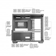 Vendita Mars Gaming Case Mars Gaming MCV4 Black Tower MCV4