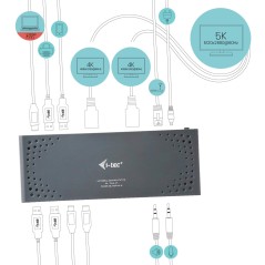 Vendita I-Tec Docking Station i-tec USB 3.0 Dual Display Docking Station CADUA4KDOCKPDL CADUA4KDOCKPDL