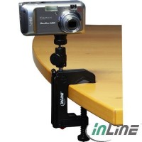 Inline Mini-Treppiedi Con Morsetto Per Fotocamere Digitali 19 Cm. Nero